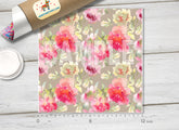Peony Flowers Patterned Adhesive Vinyl 077
